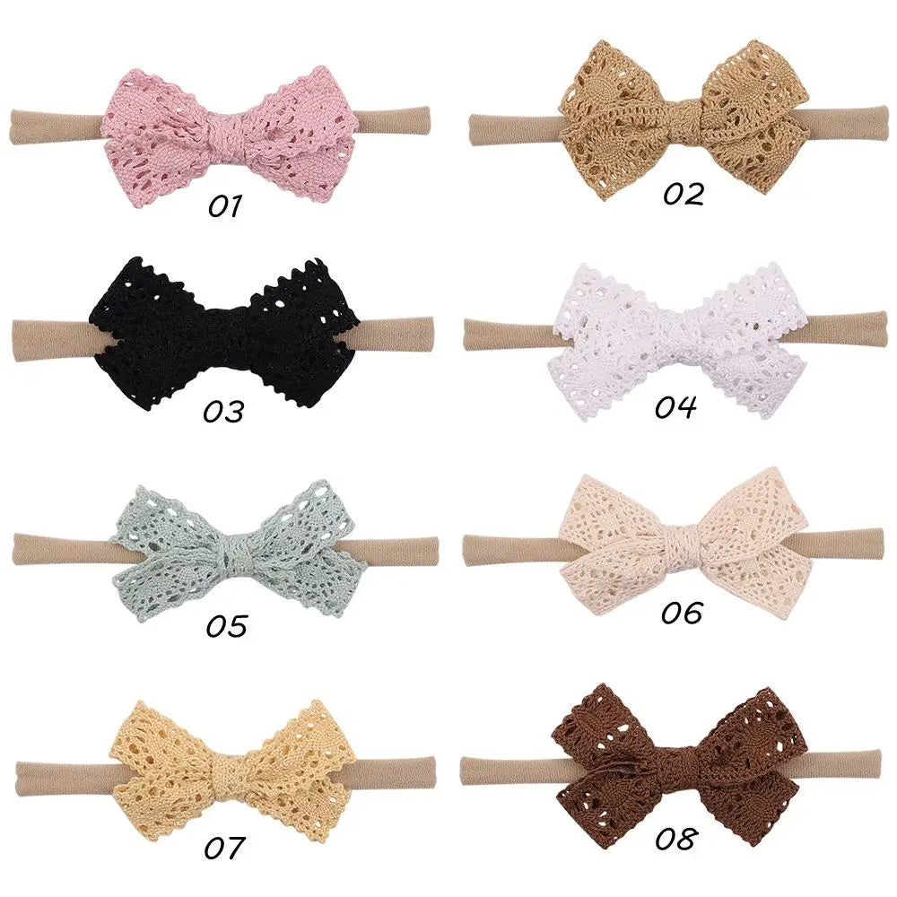 Infant Toddler Newborn Elastic Headwear Kids Nylon Soft Hairbands Baby Headband Hair Band Bow Headbands