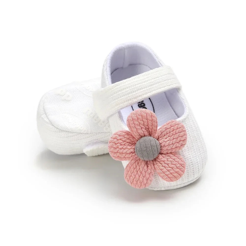 Newborn Baby Shoes Cute Bow-Knot Soft Sole Non-Slip Infant Walking Shoes for Girls 0-18 Months Princess Style First Walkers