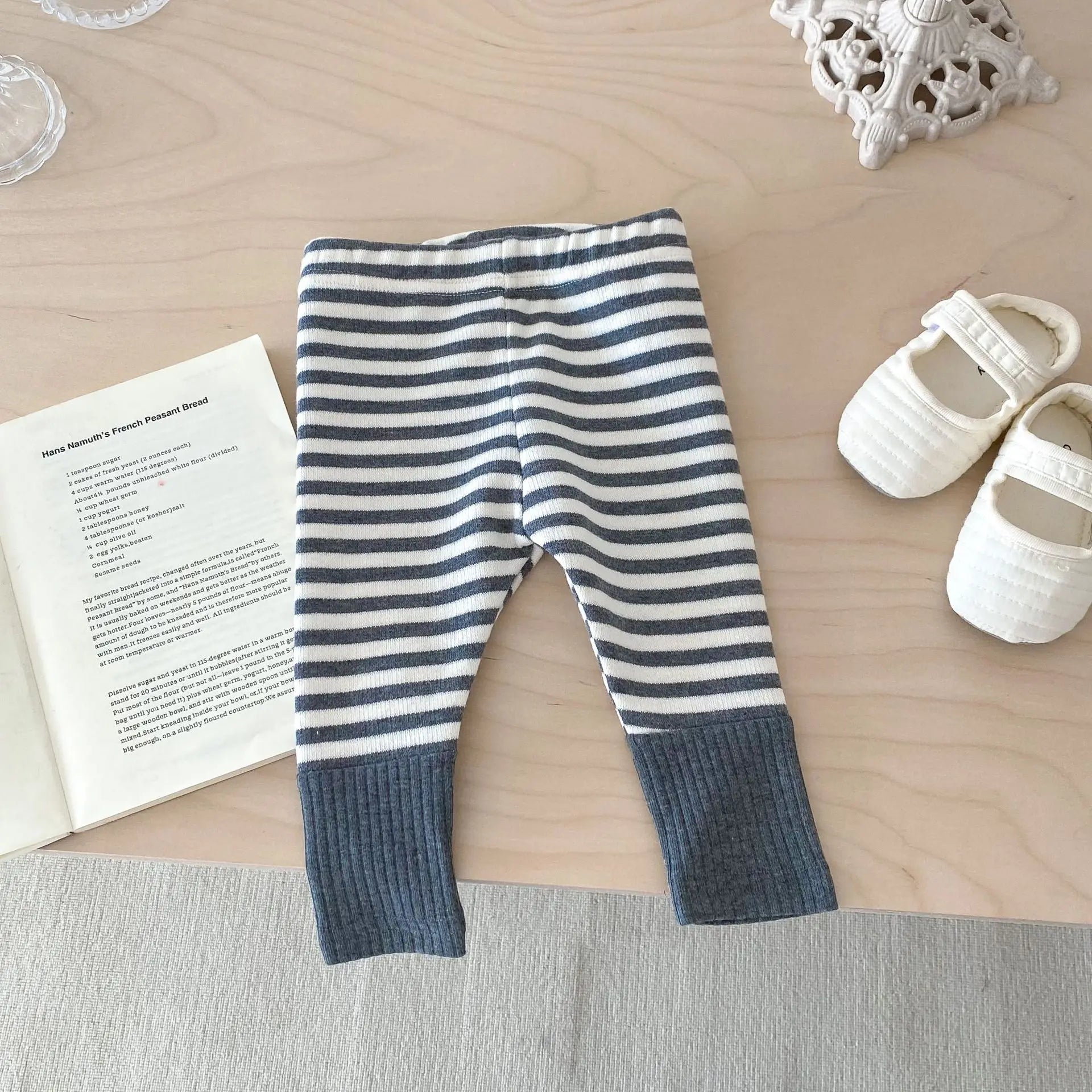 Autumn Newborn Infant Baby Boy Girls Candy Color Leggings Splice Striped Pants Fashion Baby Clothing