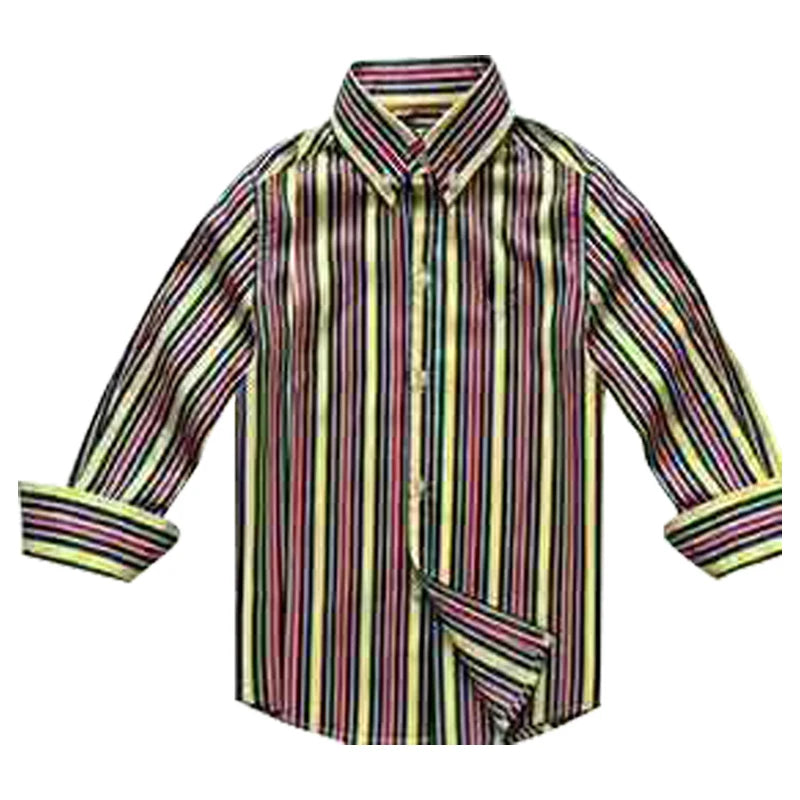 Boys Clothing shirts Autumn Long Sleeve embroidery Little Horse pattern Children Tops Birthday party Kids shirt school uniform