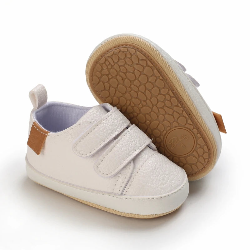 New Baby Shoes Retro Leather Boy Girl Shoes Multicolor Toddler Rubber Sole Anti-slip First Walkers Infant Newborn Moccasins