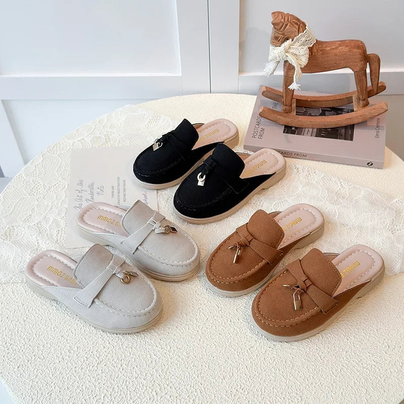 Children Leather Shoes for Girls Boys 2026 Spring Summer New Fashion Korean Style Soft Bottom Anti-slippery Versatile Loafers