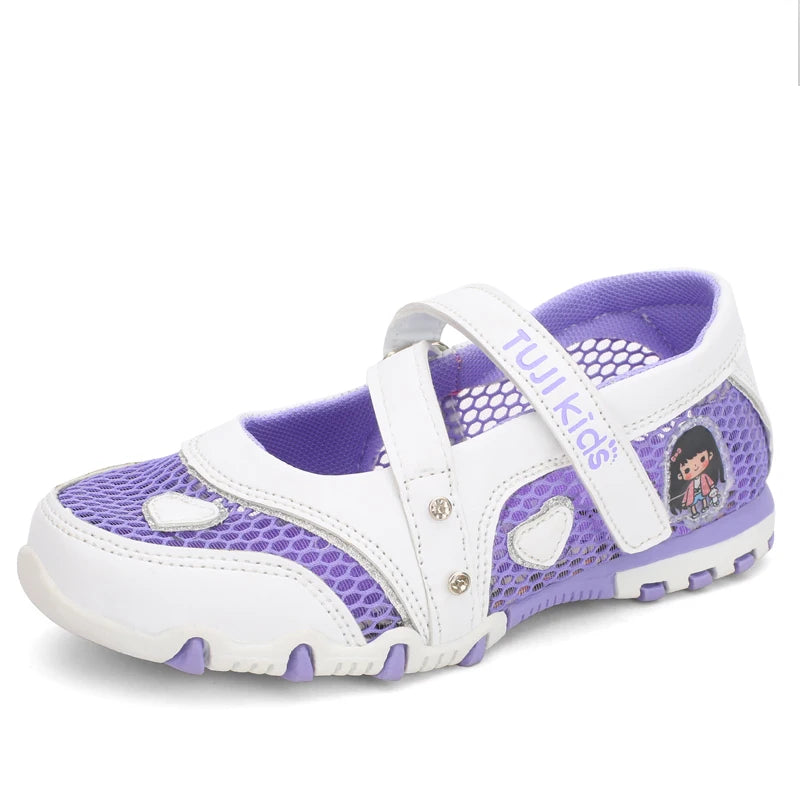 2024 New Summer High Quality Non-slip Children Shoes Girls Fashion Sandals Cartoon Princess Sandals Kids Flat