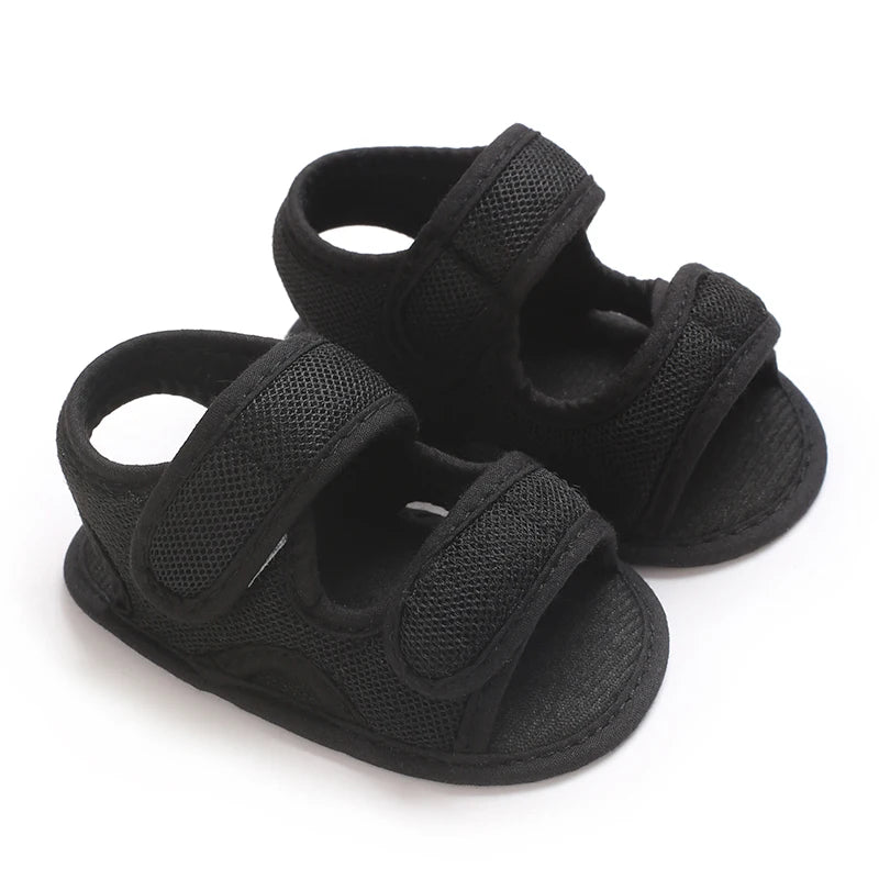 0-18M Baby Walking Sandals - Breathable Anti-Slip Soft Sole Shoes for Newborn Boys & Girls, Summer Infant First Walkers