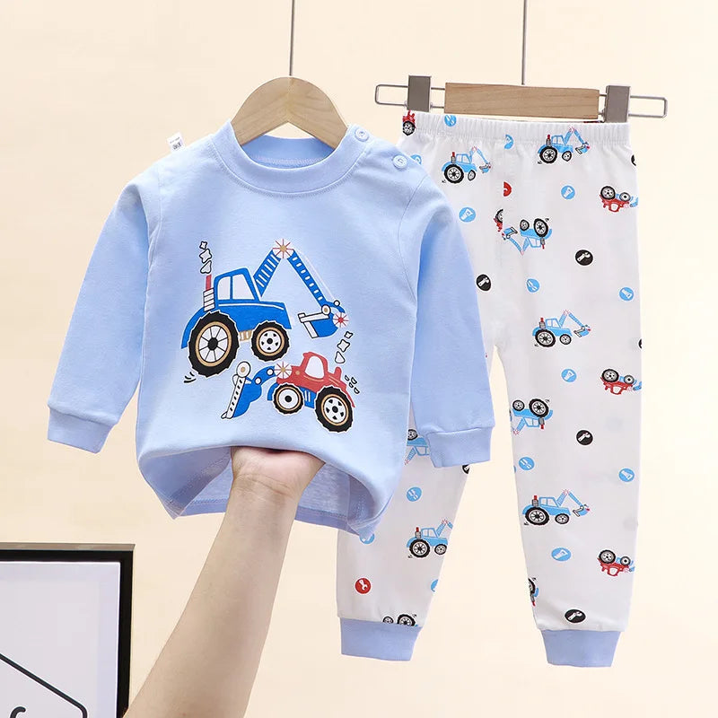 Baby Pure Cotton Clothing Children Autumn Clothes Pants Sets Home Clothes For Baby Infant Newborn Outfit Child New Set Pajamas