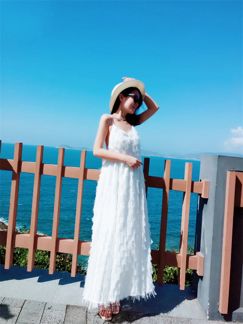 Mom Daughter Dress Solid Color Long Gown Family Matching Outfits Halter Dress With Suspenders New Fashion Mommy Girls Clothes