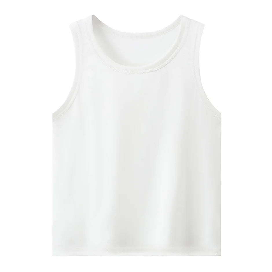 1/3/4 Piezas Chaleco Joker de Color Sólido Delgado para Niños Cuatro Estaciones Camisa de Fondo Suelta y Cómoda para Niño Camiseta Dulce y Encantadora para Niña