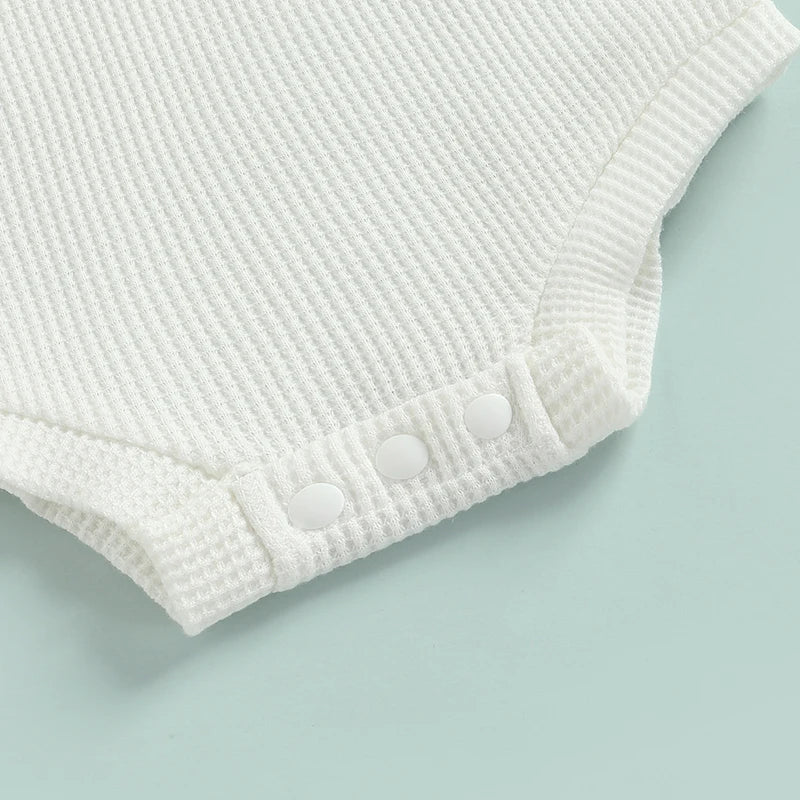 Conjuntos de ropa de verano para bebés de 0 a 18 meses, para niños y niñas, estampado de conchas, tirantes, botones, cuadros, monos de punto + pantalones cortos, chándales