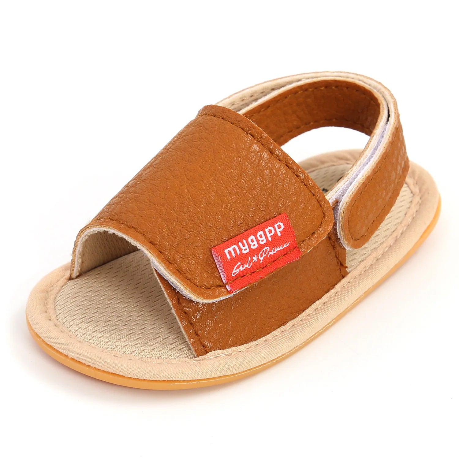 Classic Leather Baby Sandals Baby Boys Baby Girls Non-slip Solid Color Bow Baby Walking Soft Rubber Bottom Hundred Garden Shoes