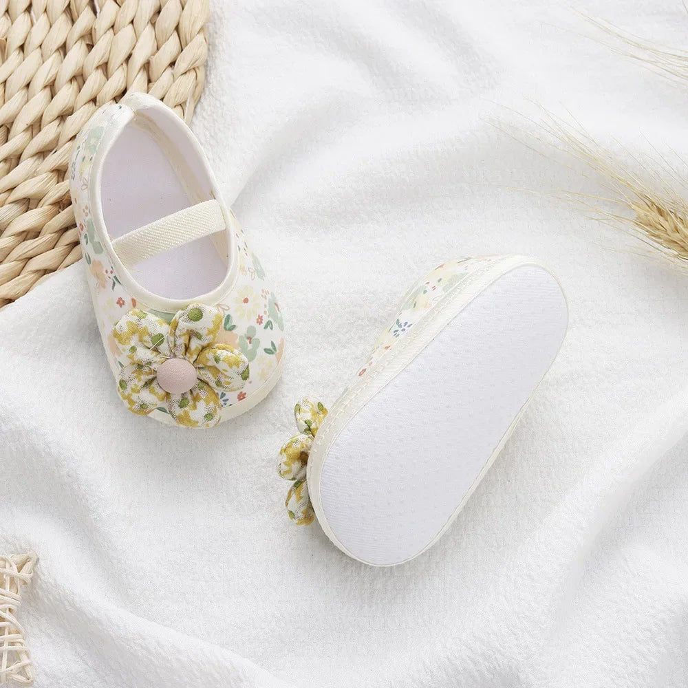 Zapatos de Bebé para Niñas, Flores Coloridas, Zapatos de Princesa, Bebé y Niño Pequeño, Algodón Suave, Antideslizantes, Primeros Pasos, 0-18 Meses
