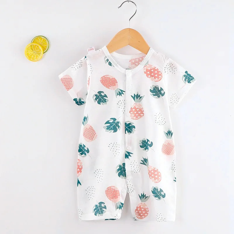 New Baby Newborn Clothes Baby Short-sleeved Jumpsuit 0-2 Years Old Boys Girls Romper Children Wrapping Clothes