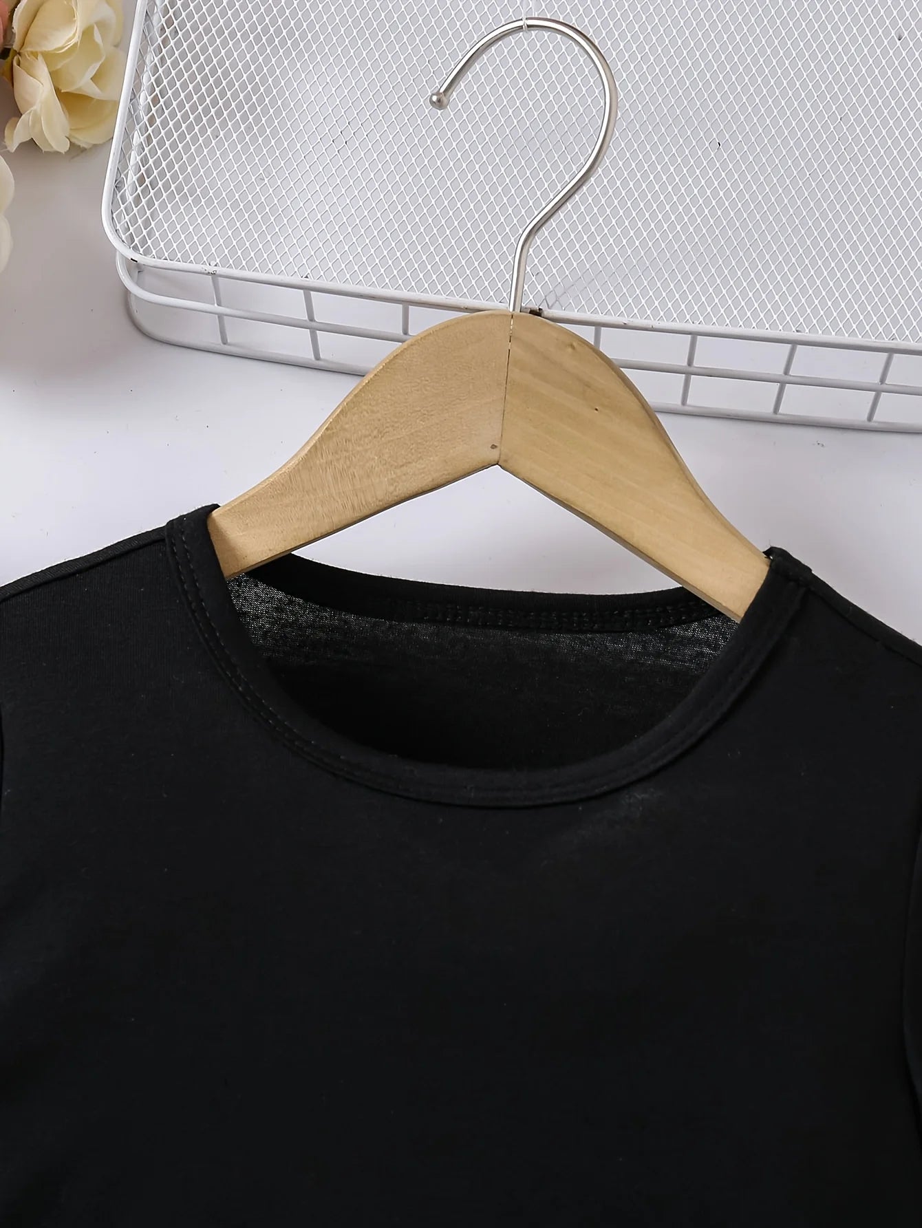 Bonito mono informal de verano para niña con estampado de amor, vestido de mezcla de fibra de poliéster suave, transpirable y elástico.