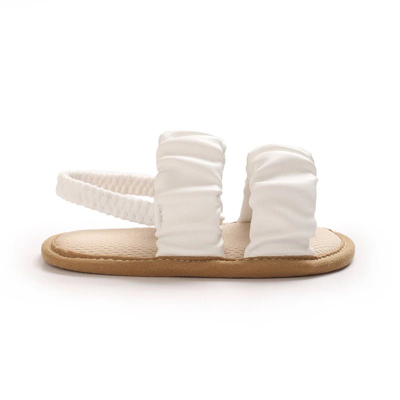 Solid Color Baby Sandals For Summer Soft Soled Non Slip Baby Walking Shoes For 0-18 Months Breathable And Anti Drop Shoes
