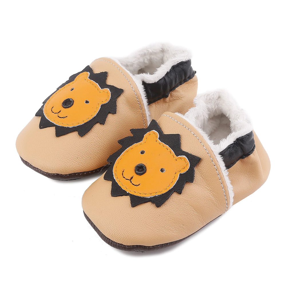 Genuine Leather Baby Shoes 0-24M Newborn Non-Slip Cartoon Toddlers Soft Sole Casual Prewalker Infant Classic First Walker