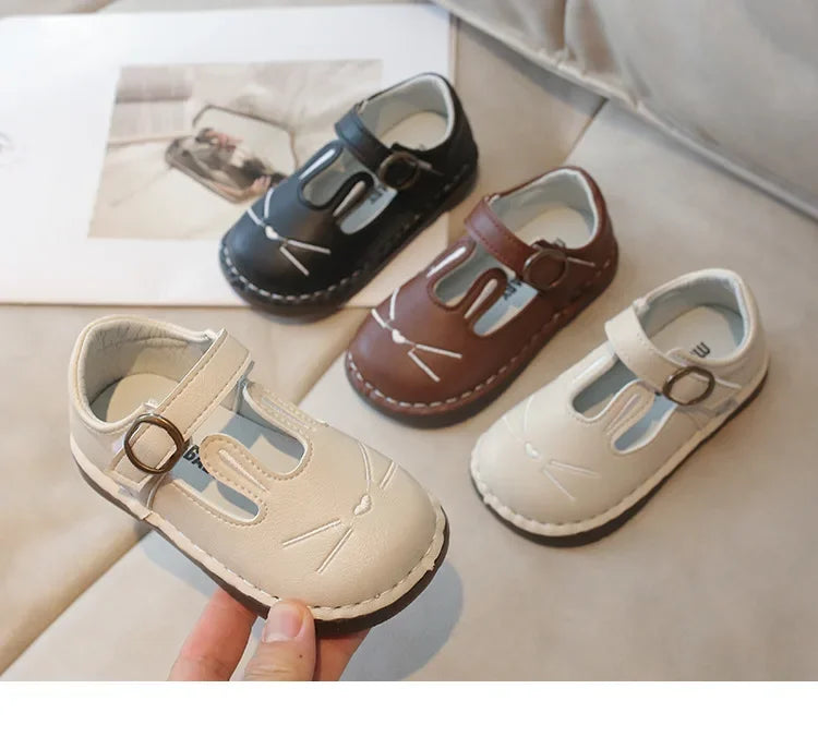 2025 Children Leather Shoes for Girls Spring Autumn New Fashion Korean Style Soft Bottom Anti-slippery Versatile Baby Shoes