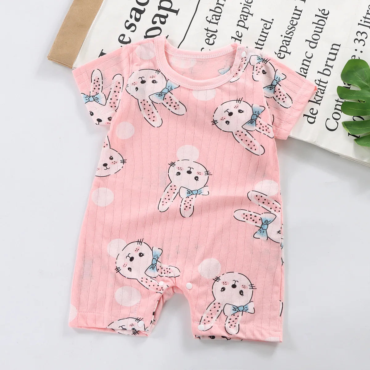 2025 Climbing Clothes Pure Cotton Summer New Version Of Male Baby Thin Female Short Sleeved Children Onesies Kids Clothes
