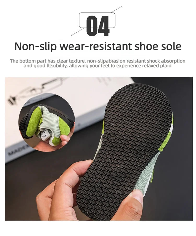 Baby Walking Shoes New Style Girls Retro Style Soft Sole Non Slip Casual Shoes Boys Breathable Versatile Forrest Gump Shoes