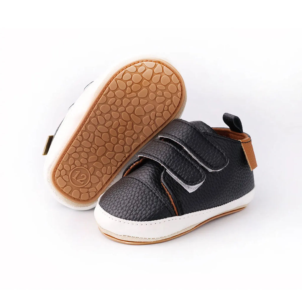 Zapatos de bebé, zapatos de bebé de primavera y otoño de 0 a 1 año, zapatos de bebé con doble velcro, suela blanda casual antideslizante, zapatos de bebé de caña baja