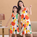 Summer Mom Daughter Night Dress Family Pajamas Sleepwear Kids Girl Nightgown Pajamas for Teen Girls Kids Pajamas Dress