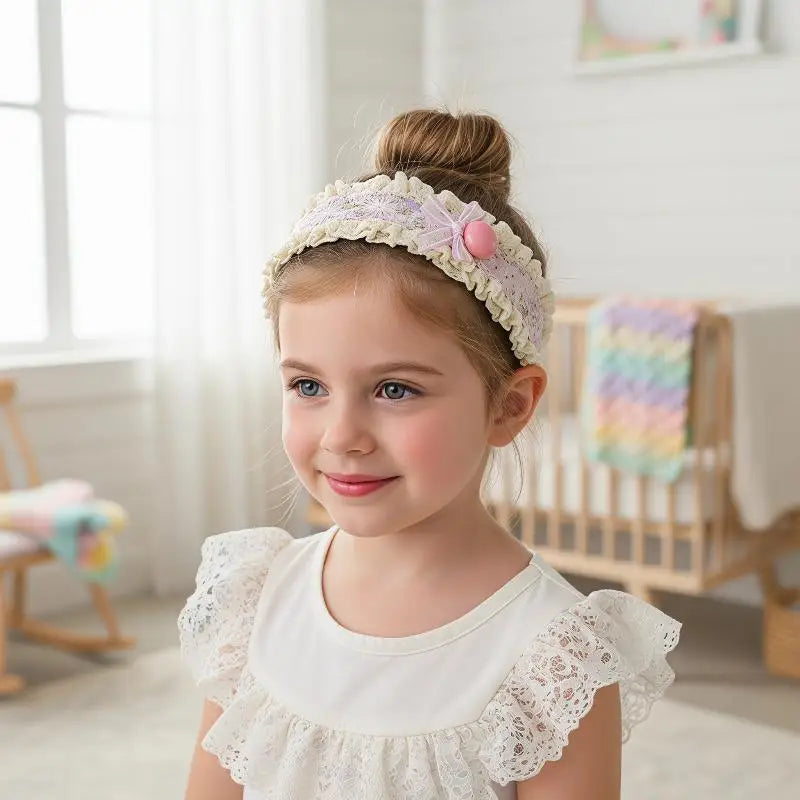Baby 1/3Pcs Sweet Headbands for Girls with Bangs Stickers Princess Beautiful Hair Finish