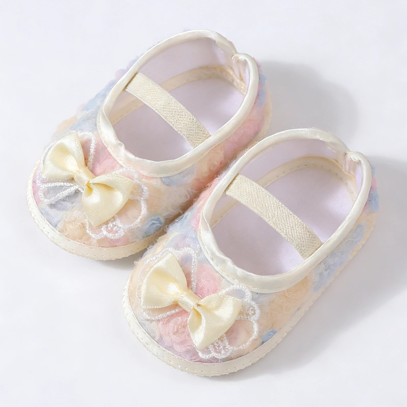 0-12months Baby Girls Shoes Soft First Walking Shoes  for infant girls Lace Bow Decorated Princess Shoes