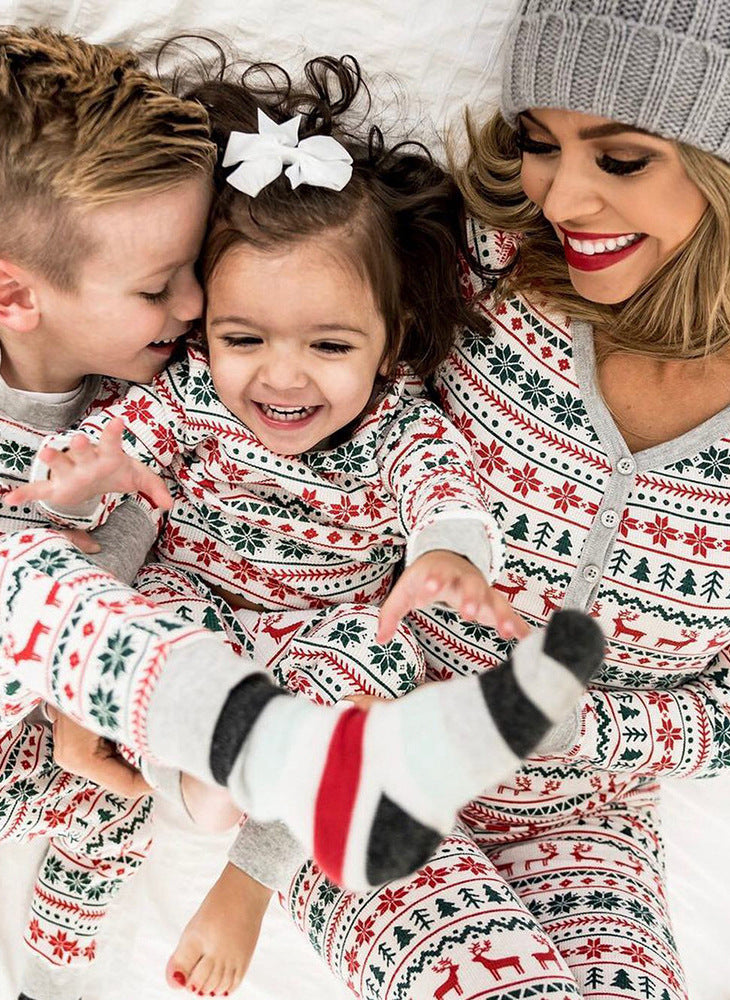 Mother Daughter Father Son Family Look Outfit Baby Girl Rompers Sleepwear Pyjamas 2023 Christmas Family Matching Pajamas
