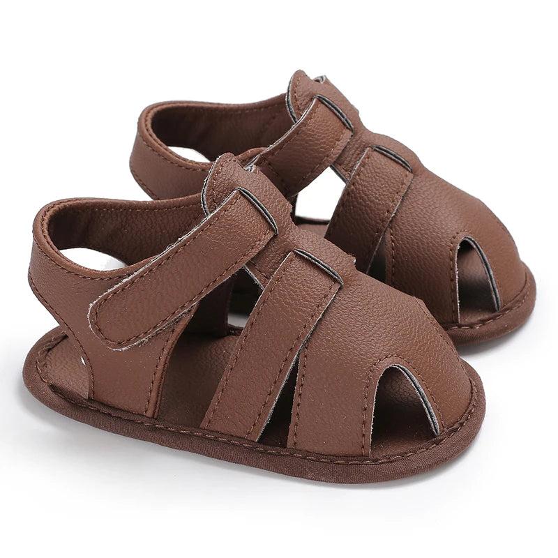 0-18M Baby Walking Sandals - Breathable Anti-Slip Soft Sole Shoes for Newborn Boys & Girls, Summer Infant First Walkers