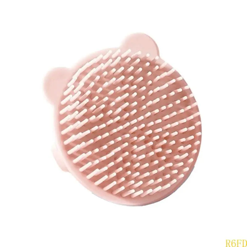 Soft Silicone Baby Hair Brush with Gentle Bristles for Infant Scalp Massage and Bath Time Comfort Lovely Bear Design