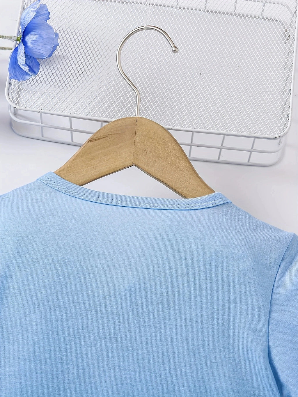 Bonito mono informal de verano para niña con estampado de amor, vestido de mezcla de fibra de poliéster suave, transpirable y elástico.