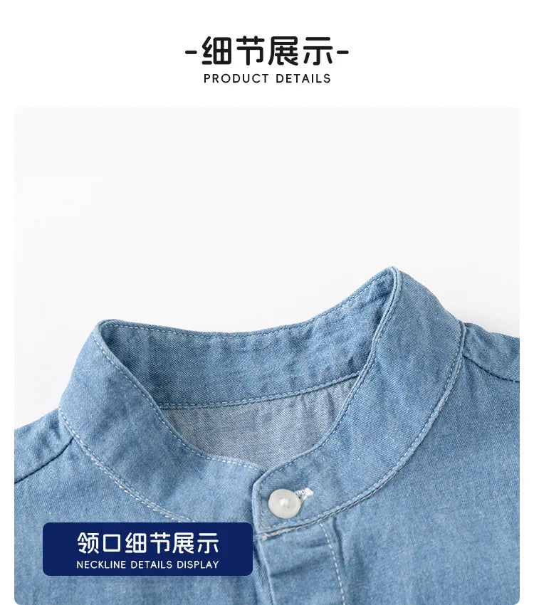 Boys Denim Shirts Fashion Toddler Kids Jeans Tops Children's Clothing Summer