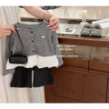 Baby Girls' Clothing Set 2025 Spring Autumn New Lace and Lace Sweater Coat, Baby Girl Top and Pant Two Piece Set