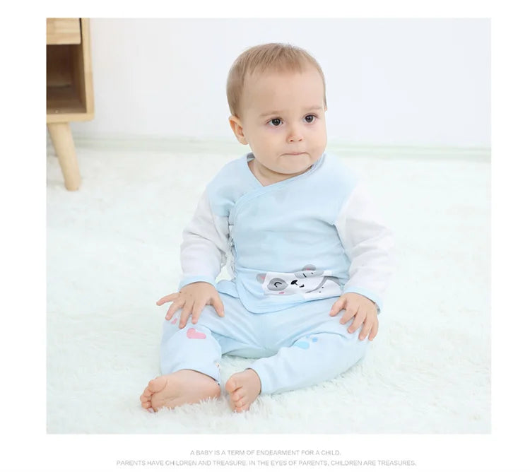 18piece/set Newborn Baby Clothes For Girls Boys Pants Sets Cotton Spring Autumn Soft Infant Boy Clothing New born Print Hat Bibs
