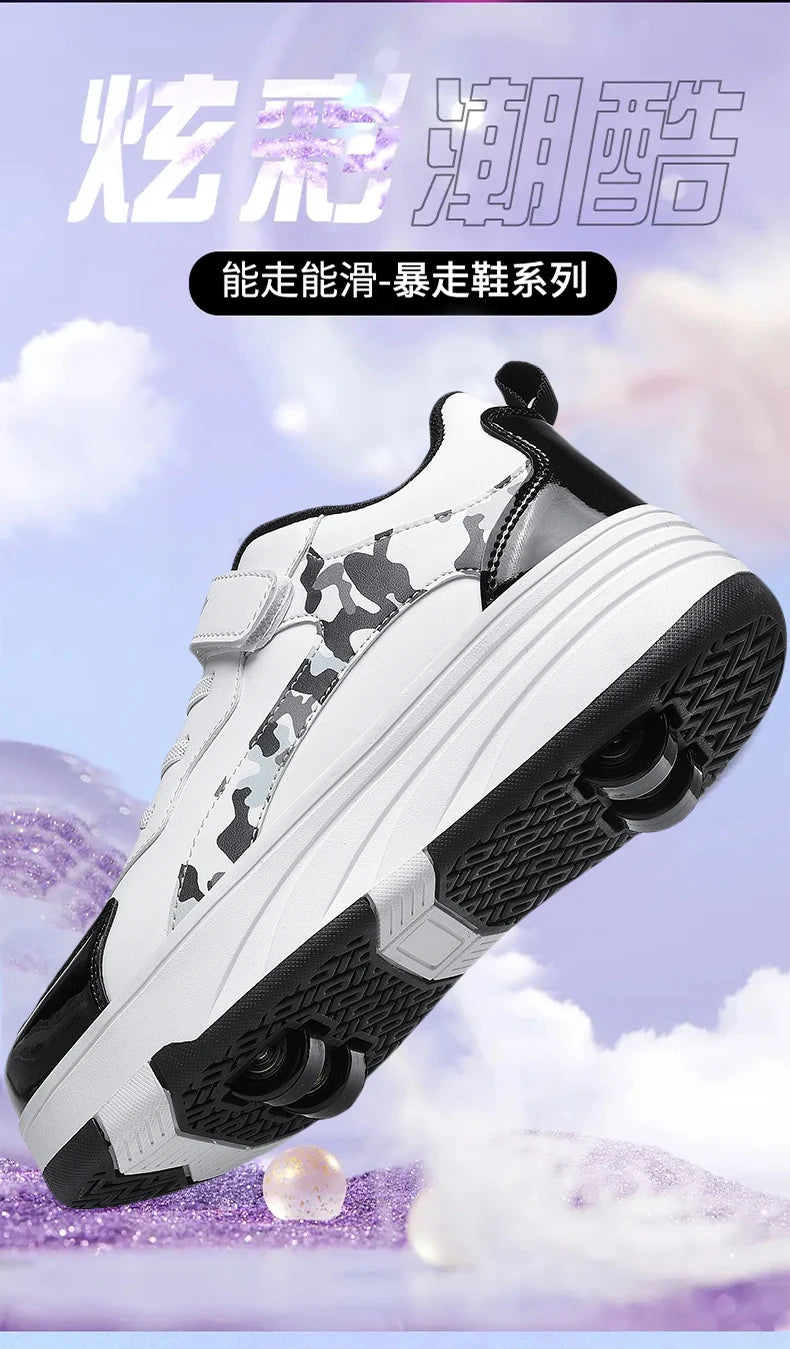Rollschuh Schuhe Kinder Sneaker mit Rollen Kinder Rollschuhe Mode Outdoor Sportschuhe Mädchen Jungen Geschenke für Kinder