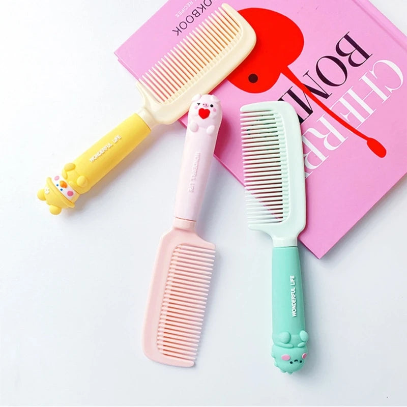 Baby Hair Brush & Comb Set Children Hair Brush Soft Nylon Bristle Cradle Caps Hair Brush for Toddler Infant  Massage Dropship