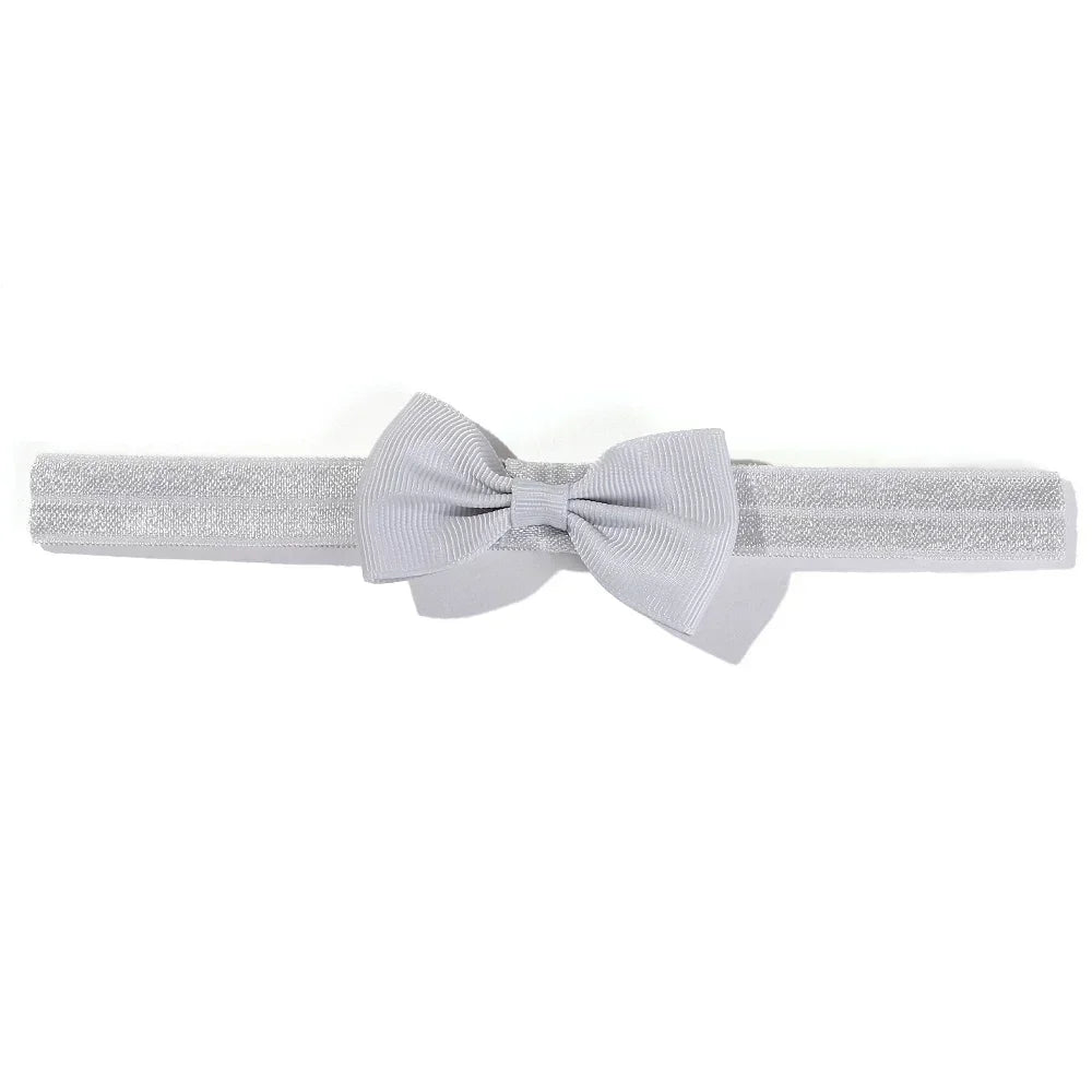 1pcs Baby Bows Head Band Elastic Ribbon Hair Band Infant Headwear Solid Color Headband Babe Casual Head Accessories Wholesale