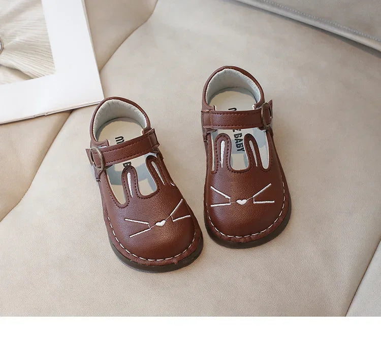 2025 Children Leather Shoes for Girls Spring Autumn New Fashion Korean Style Soft Bottom Anti-slippery Versatile Baby Shoes