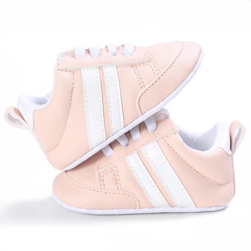 Male and Female Baby Sports Shoes 0-1 Year Old Soft Soled Fashionable Casual Walking Shoes For Spring/Summer Babies and Children