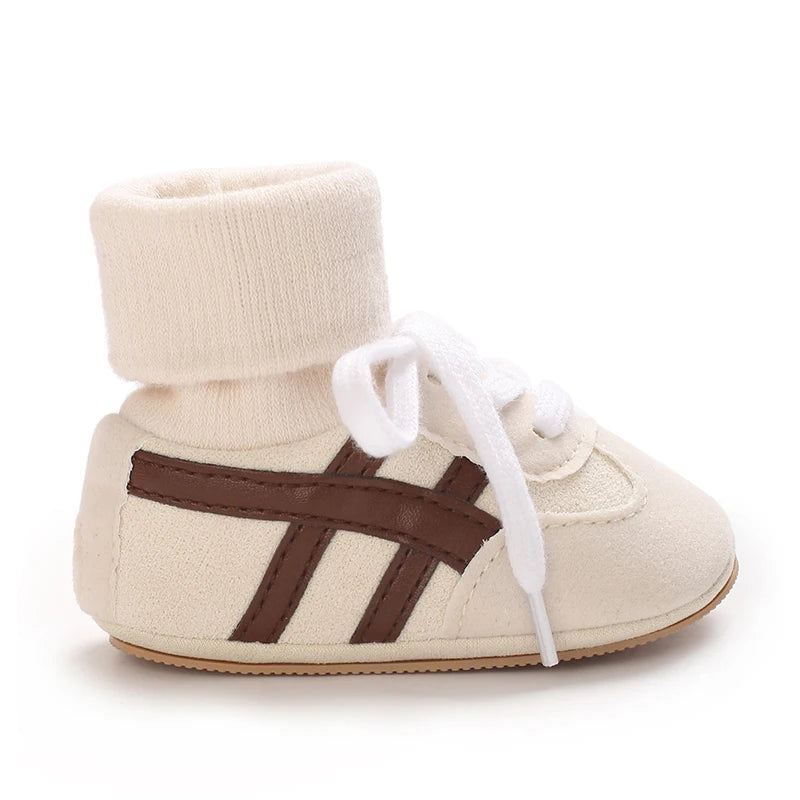 Zapatos de bebé de primavera y otoño para niños y niñas de 0 a 1 año, zapatos y calcetines que no se caen, suela suave antideslizante, zapatillas de 6 a 12 meses