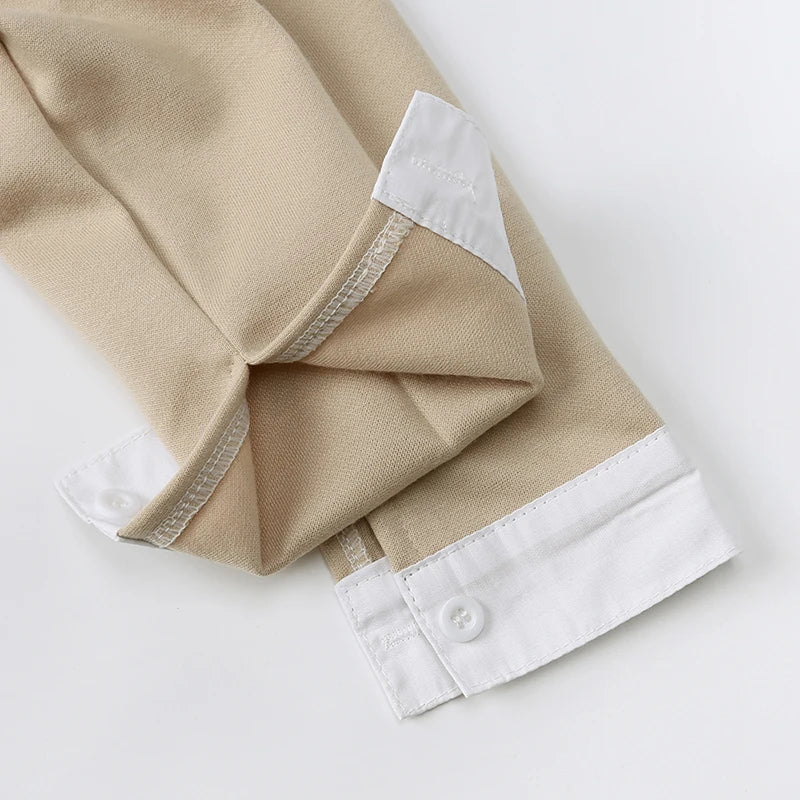 2025 Recién llegados Bebés Niños Otoño Algodón Sudadera con capucha Traje de vaquero Niños pequeños Caballero Pajarita Falso dos piezas Ropa para niños