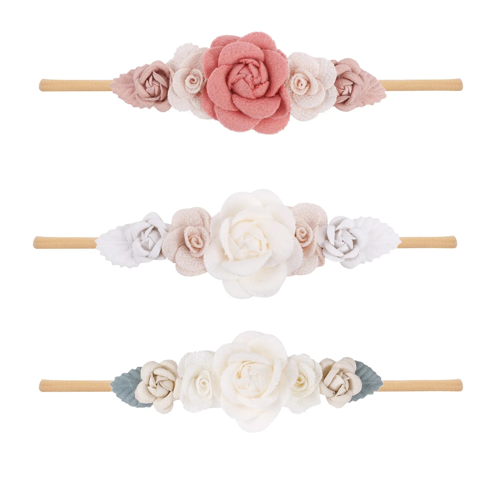 1/3pcs Baby Headbands for girls Kids Cute Flower Headwear Nylon Soft Elastic Hair Band Gifts Toddler Headband Hair Accessories