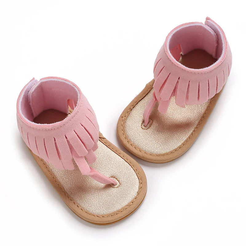 0-18M Baby Walking Sandals - Breathable Anti-Slip Soft Sole Shoes for Newborn Boys & Girls, Summer Infant First Walkers