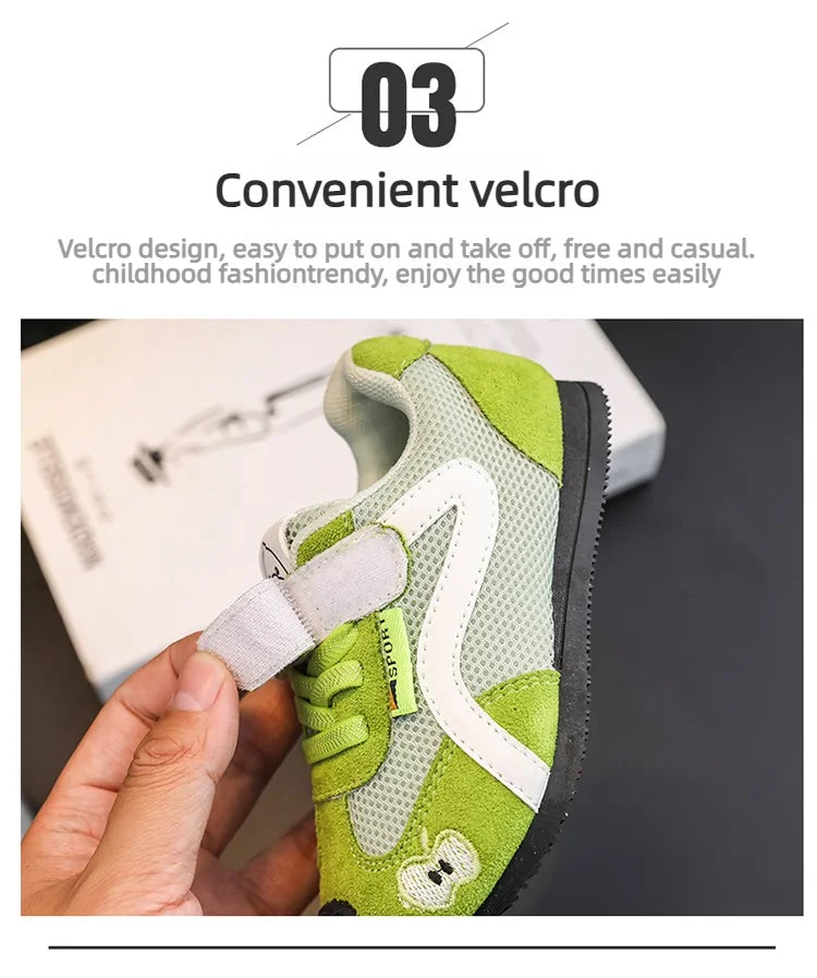 Baby Walking Shoes New Style Girls Retro Style Soft Sole Non Slip Casual Shoes Boys Breathable Versatile Forrest Gump Shoes