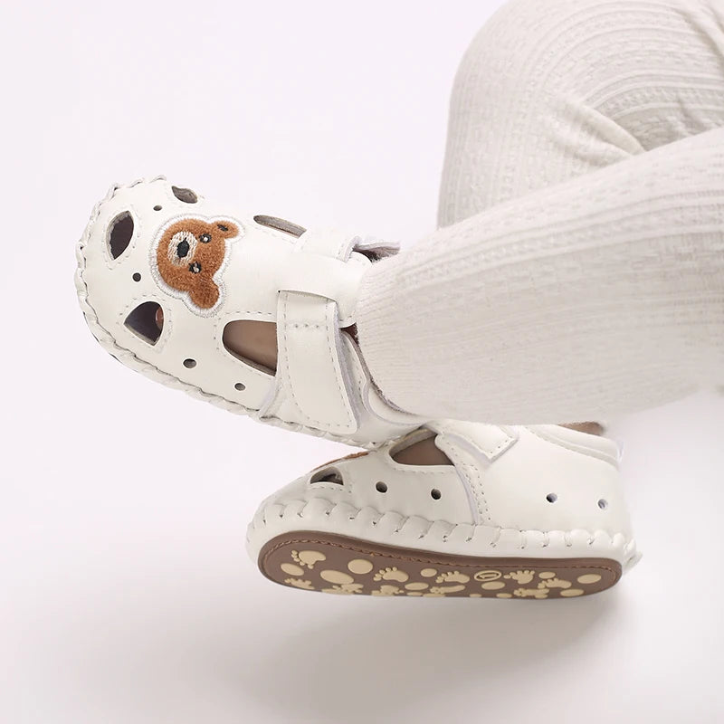 Breathable New Cute Little Bear Baby Sandals Infant Girls Shoes Princess Rubber Sole Non-slip Toddler First Walkers