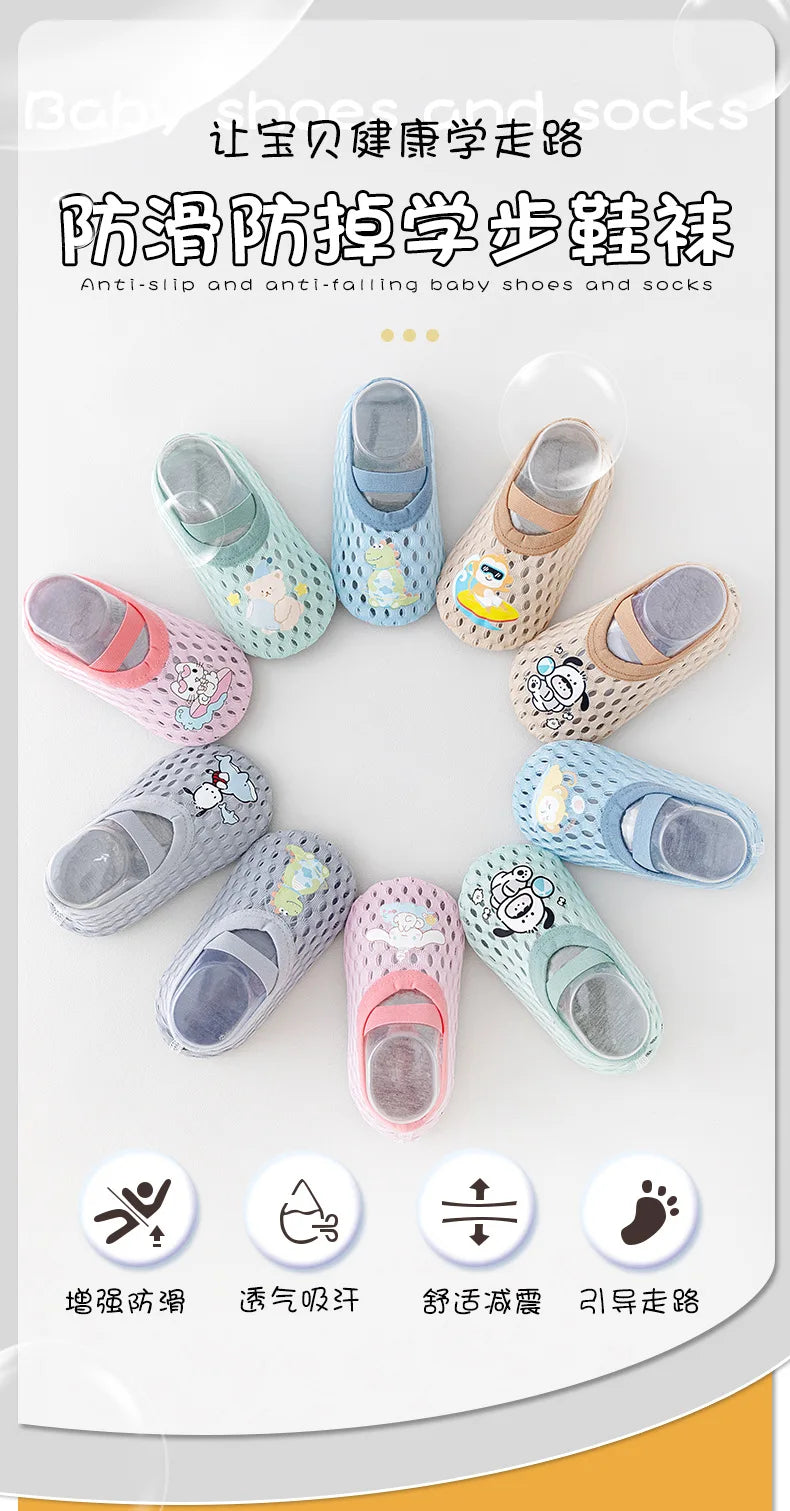 Baby Toddler Shoes First Walkers Non-slip Thickening Shoes Sock Floor Shoes Foot Socks Animal Style for For Babies Flat Shoes