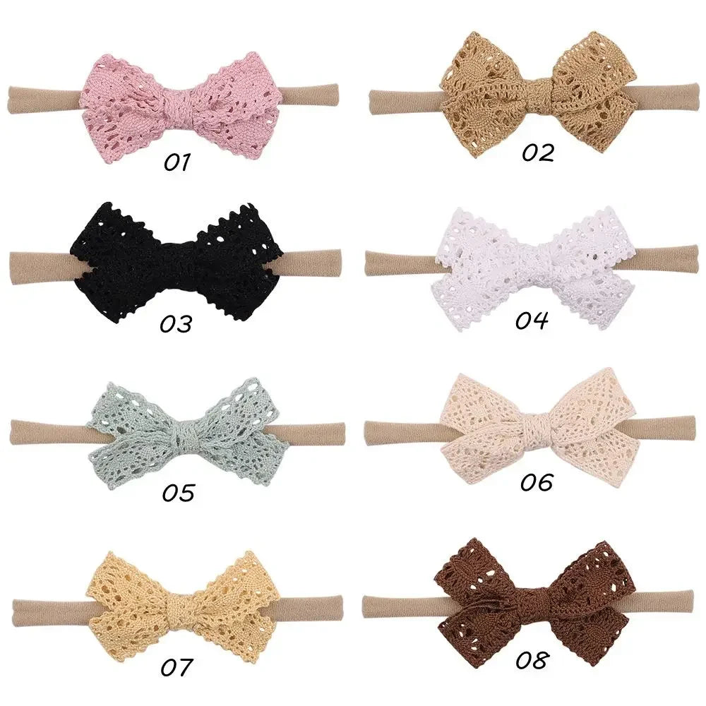 Infant Toddler Newborn Elastic Headwear Kids Nylon Soft Hairbands Baby Headband Hair Band Bow Headbands