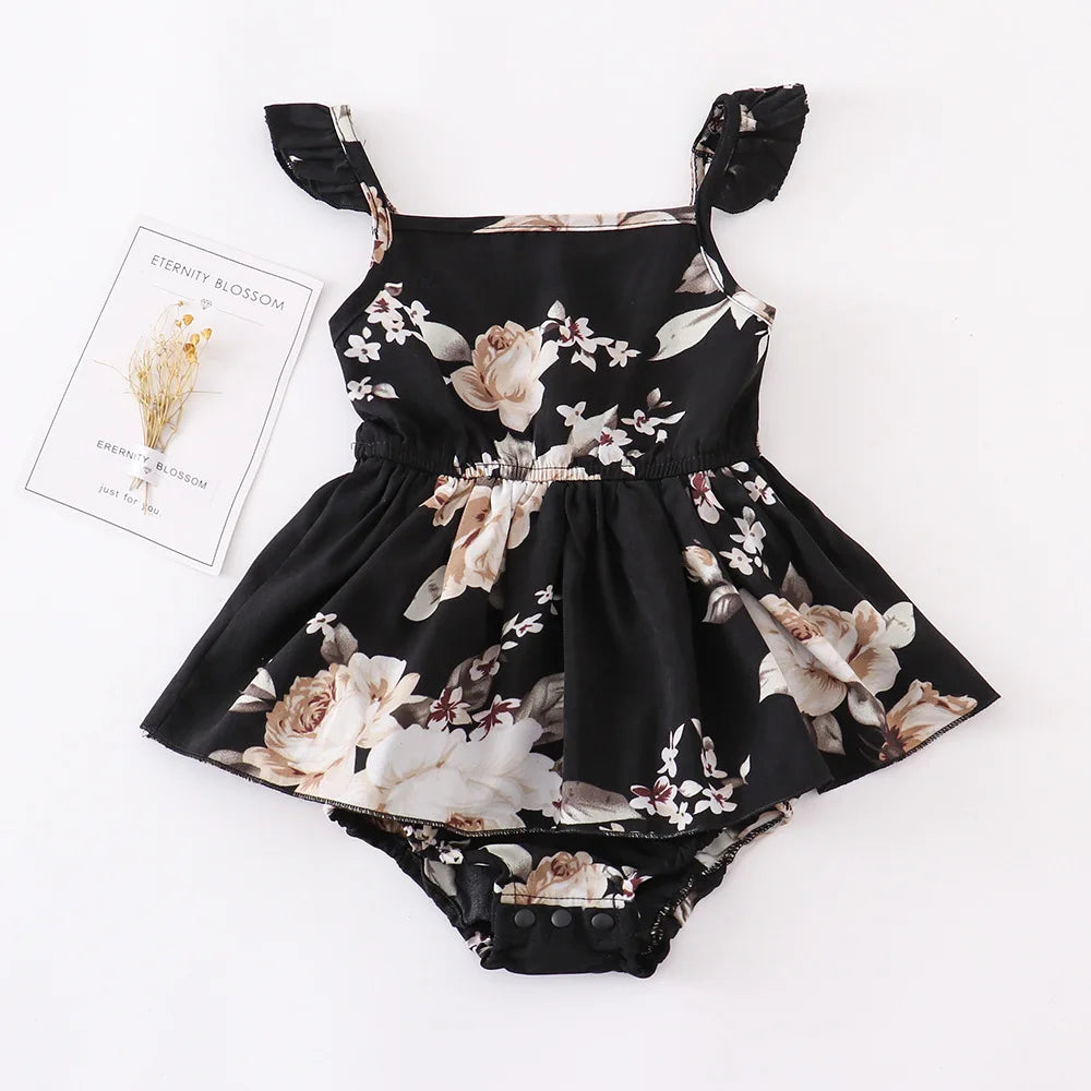 Mother Daughter Dress Summer Children's Clothing Beach Girls Dresses Vestido Baby Romper Family Matching Outfits Women Jumpsuit