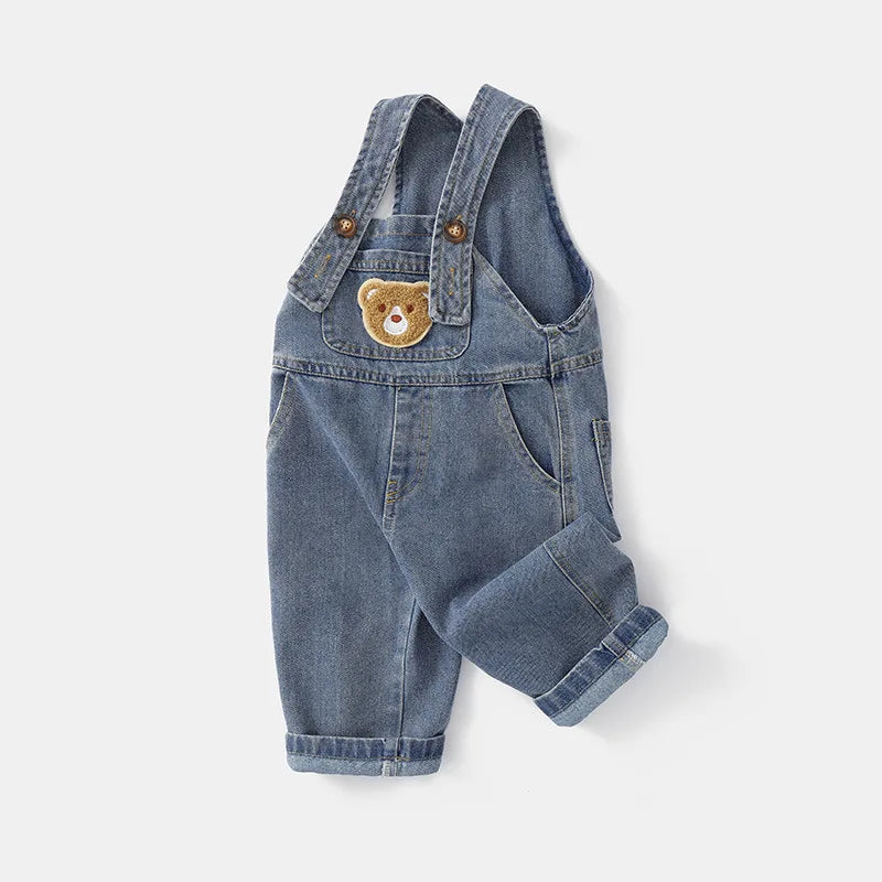 2024 Mode Frühling Herbst Kinder Jumpsuit Jungen Mädchen Cartoon Jeans Latzhose Kinderhosen Fashion Kleinkind Freizeit 0-5 Jahre