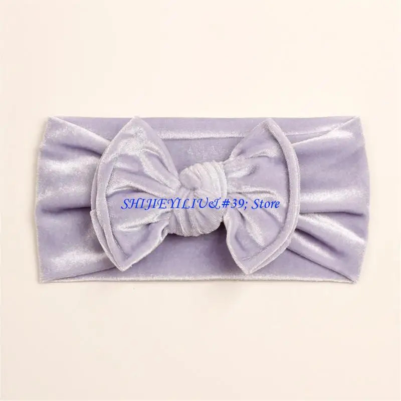 E21F Baby Headband Bows For Baby Girl Headbands Elastic Nylon Newborn Hair Turban