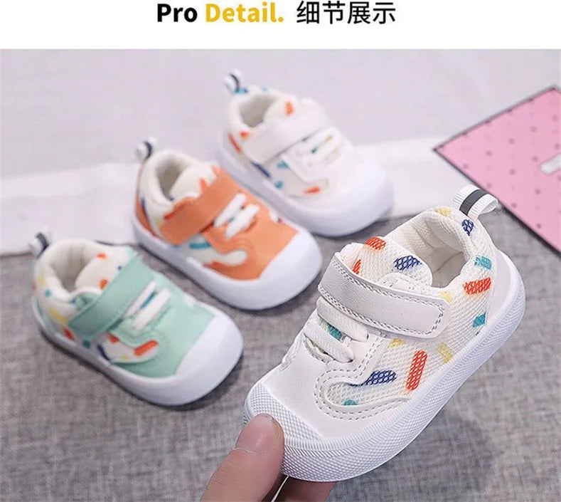 Baby Walking Shoes Spring Autumn Mesh Soft Soled Functional  Boys Girls 1-3 Year Sneakers For Kids Baby Girl