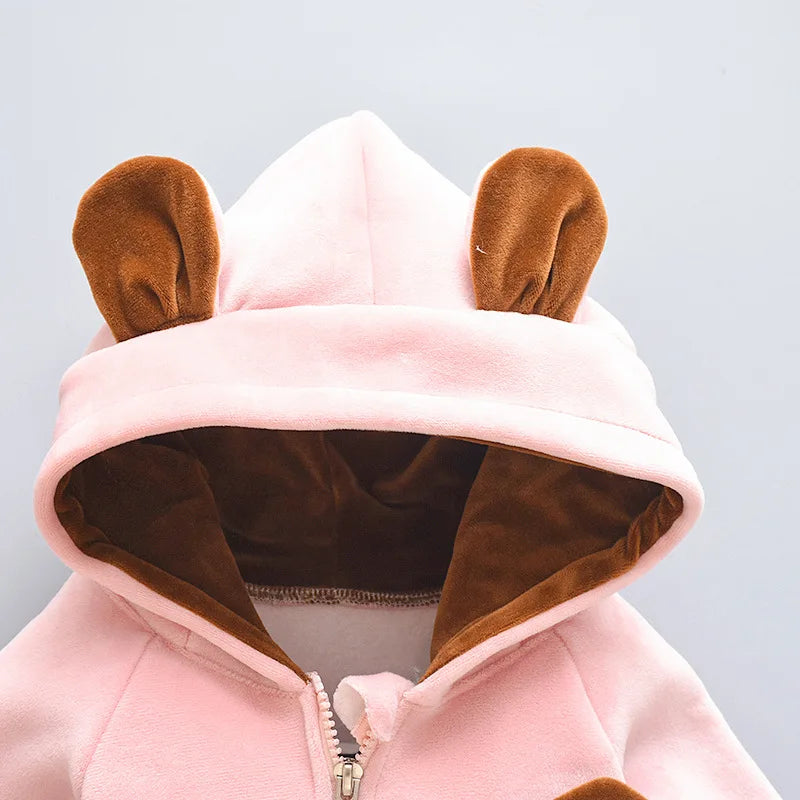 Conjuntos de ropa para niños, moda infantil, camiseta con oso de dibujos animados, chaleco, abrigo y pantalón, traje de 2 piezas, conjuntos deportivos para niños de 1 a 4 años